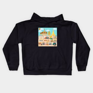 temple fair in Thailand Kids Hoodie